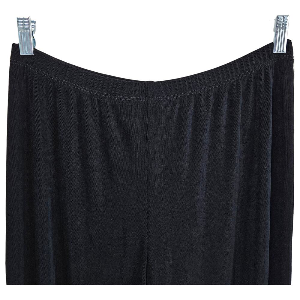 CHICO's Travelers 2 Women L Short Pants Pull On Wide Leg Black Flowy 28 x 27 NEW - Picture 5 of 7